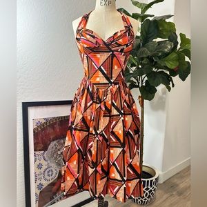 True vintage halter swing dress